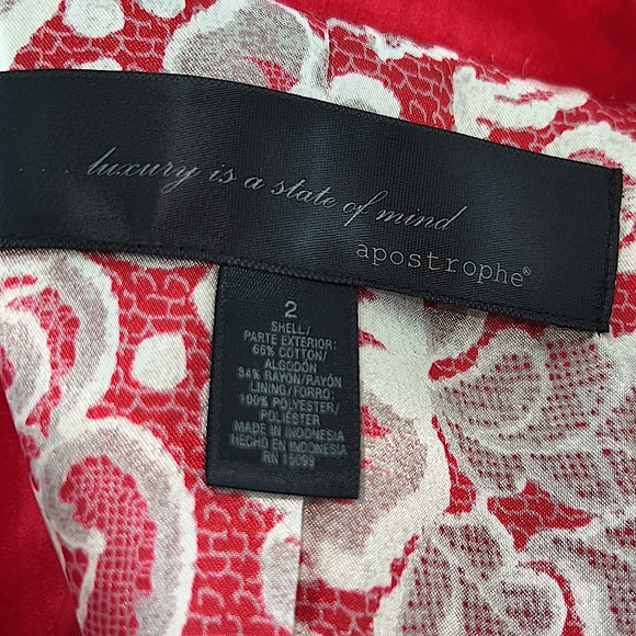 Red blazer. Brand by luxury is a state of mind.  Size 2 - Picture 5 of 5